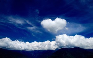 heart in sky